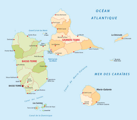 Carte guadeloupe